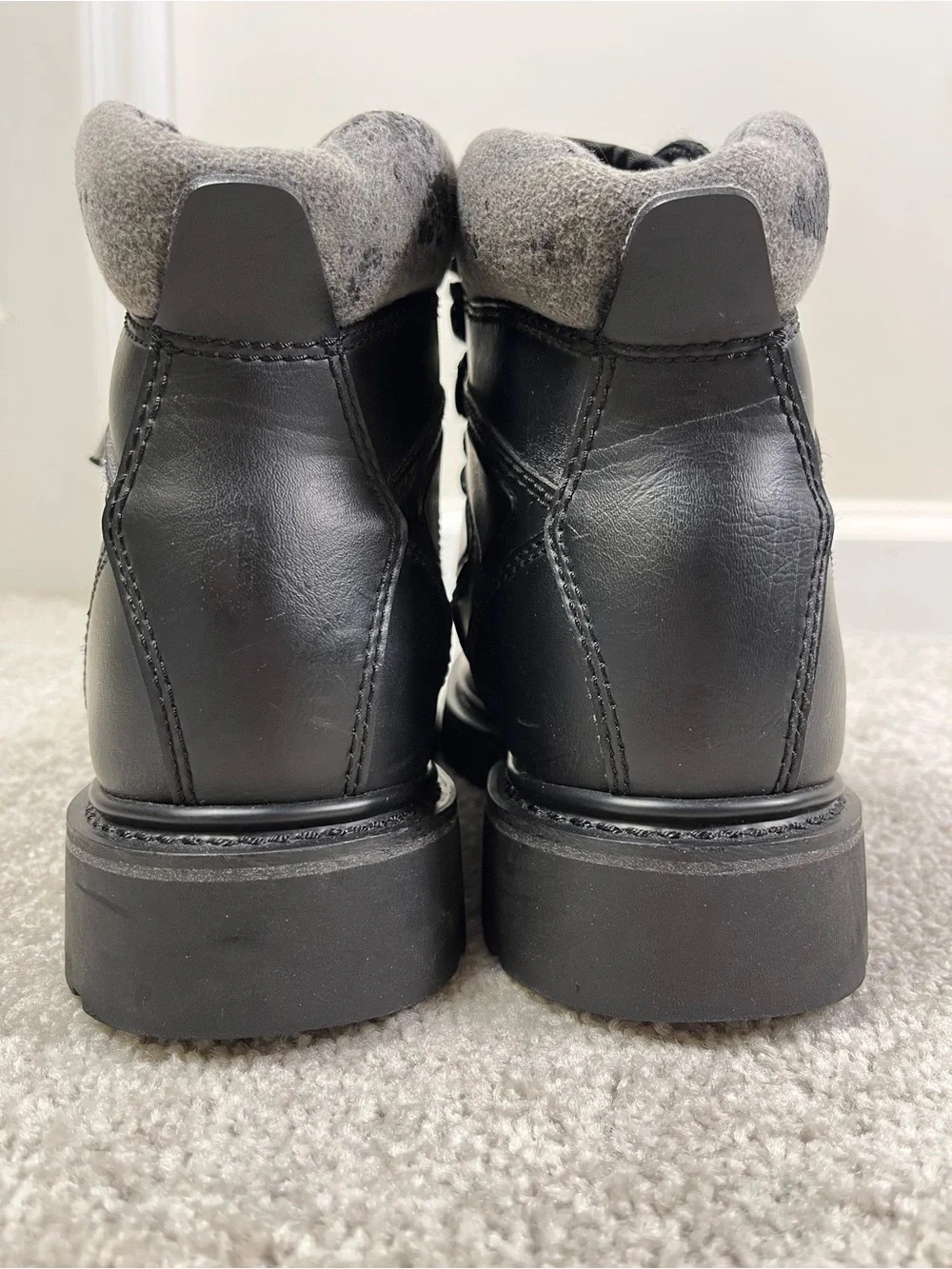 Stanley Steel Toe Work Boots Ankle Size 4.5 Oil Resistant Working Man Black